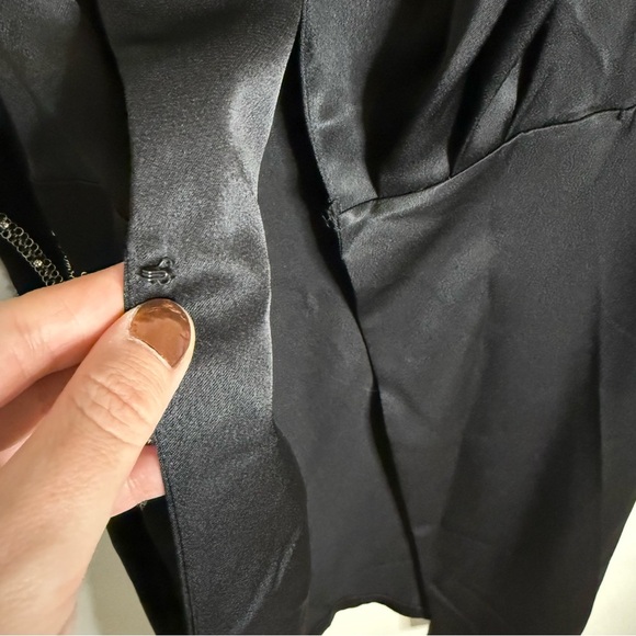 Ba&sh x Jay Ahr Black Janeiro Wrap Dress Size 6 - Picture 5 of 11